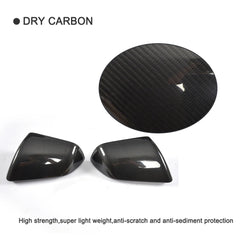 Vacuum Carbon Fiber Side Mirror Covers for Ford Mustang GT Coupe 2-Door 15-17