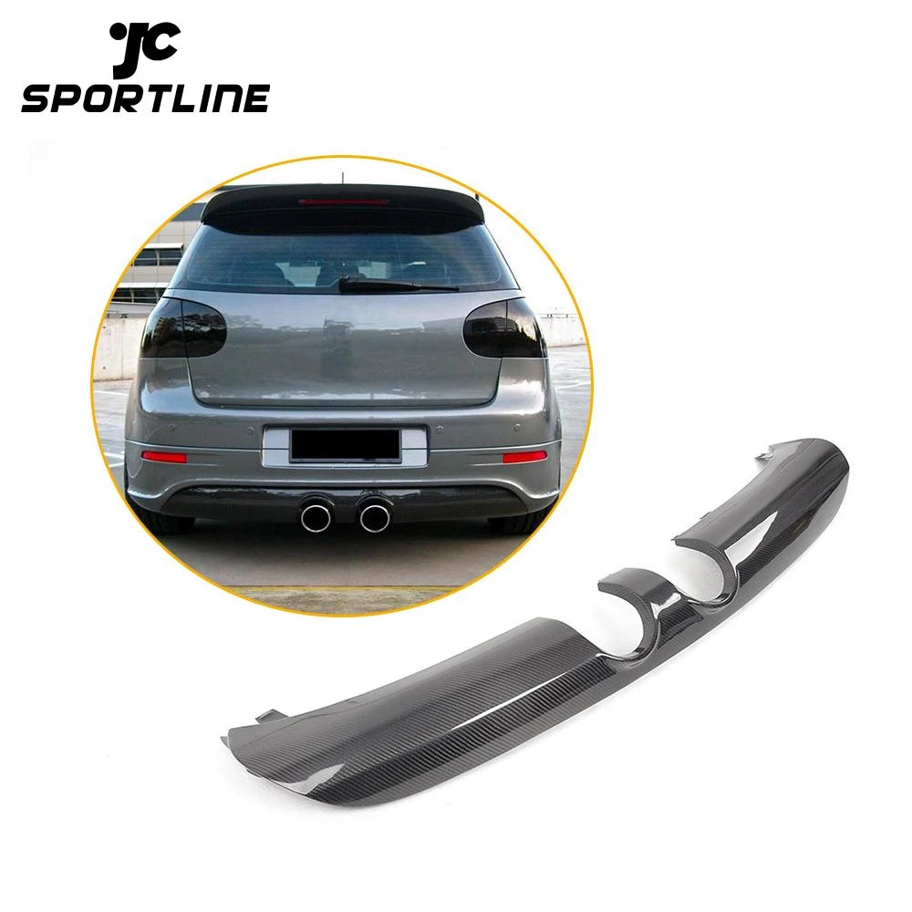 Carbon Car Rear Diffuser For VW Golf V MK5 R32 Bumper