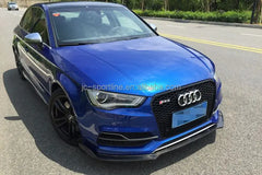 A Style Carbon Fiber S3 Front Lip Spoiler For Audi A3 S3 4D Sedan 14UP