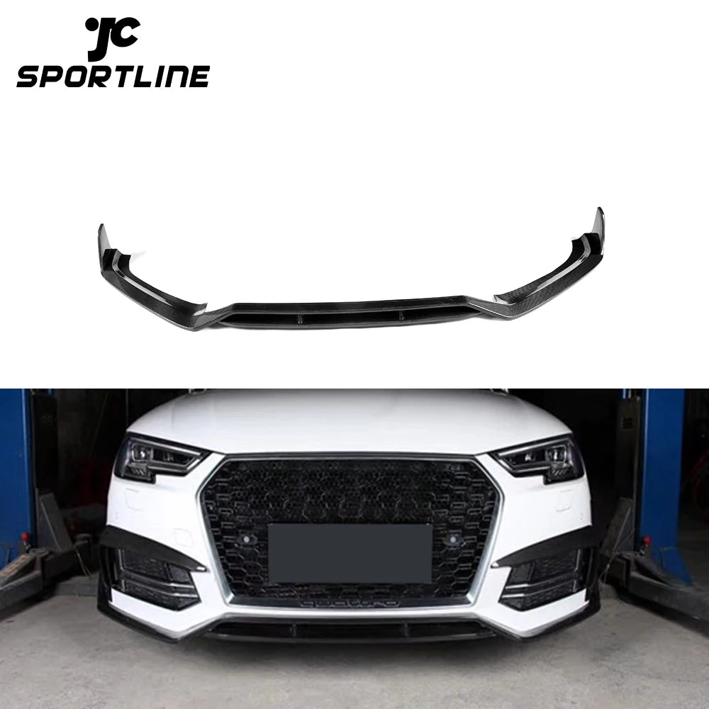 Carbon Fiber S4 Front Valance Lip for Audi A4 B9 SLINE S4 2018 2019