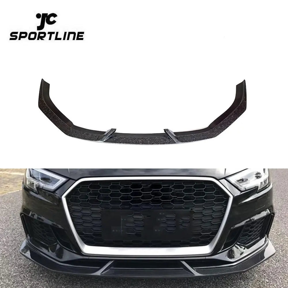 Forged Carbon Fiber Facelift RS3 Front Bumper Lip for Audi RS3 8V Sedan 17-19