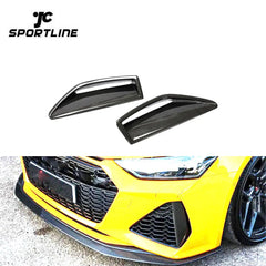 A6 RS6 Dry Carbon Fiber Front Car Bumper Air Vents for Audi RS6 Avant Wagon 4-Door