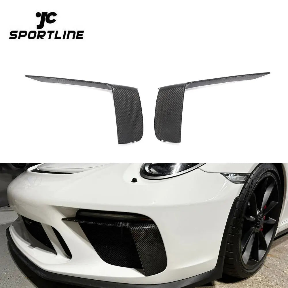 Carbon Fiber 991 GT3 Bumper Front Canards for Porsche 911 991 GT3 RS Coupe 2-Door 2017-2019