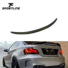 M4 Look Carbon Fiber E82 Ducktail Spoiler for BMW 1 Series M 120i 125i 128i 135i M Sport Coupe 2-Door 2008-2012