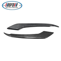 Car Auto Exteriors For Ford Mustang Carbon Fiber Front Fog Lamp Cover Decoration trim Stick On Front Bumper Canard 2015 up