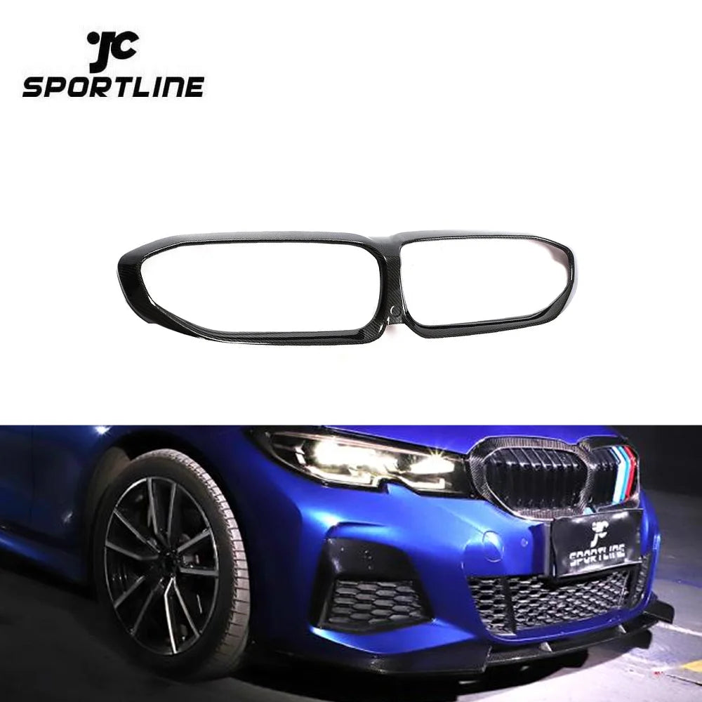 Dry Carbon Fiber G20 Front Grill Cover for BMW 3 Series G20 G28 M-SPORT 2019-2020