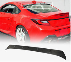 For SUBARU BRZ TOYOTA GR86 22-23 Real Carbon Rear Roof Spoiler Window Wing Lip