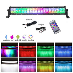 22inch 4x4 Rgb Led Light Bar 5D Chasing Light Bar for Car trucks Suv Offroad