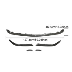 Carbon Fiber  W177 A45 Car Front Lip with Fins for Mercedes Benz A Class W177 A45 AMG S Sedan 4-Door 2020-2022