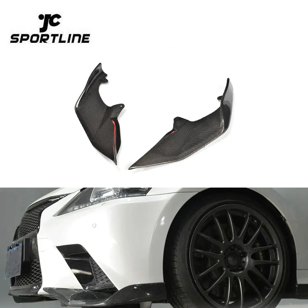 Carbon Fiber Front Bumper Lip Splitter Flaps Aprons for Lexus GS350 GS F Sport 2013 - 2015