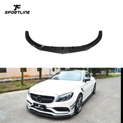 Carbon Fiber W205 C63 Front Bumper Lip Splitter for Mercedes Benz C63 AMG 15-18