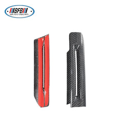 2pcs Real Carbon Fiber Interior trim Inside Door handle rest frame Panel Trim For Mustang 15-17