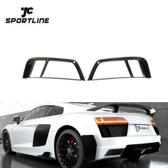 Carbon Fiber R8 Rear Bumper Lower Honeycomb Grill for Audi R8 V10 Plus Coupe 2-Door 16-19