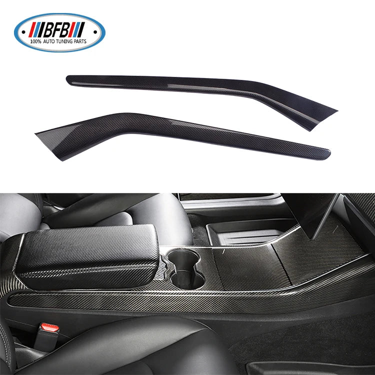 Model 3 Dry Carbon Interiors Middle Control Two Inside Decoration cover trims Fit for Tesla Model 3 2018-2020