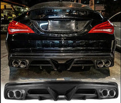 Carbon Fiber Rear Diffuser Lip Spoiler for Mercedes Benz C117 CLA250 CLA260 CLA45 2013-2014