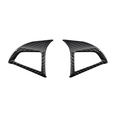 ES Real Carbon Fiber Steering Wheel Button Trim Sticker For Camaro 2012 to 2015 Auto Interior Trim Accessories