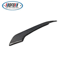 Car Auto Exteriors For Ford Mustang Carbon Fiber Front Fog Lamp Cover Decoration trim Stick On Front Bumper Canard 2015 up