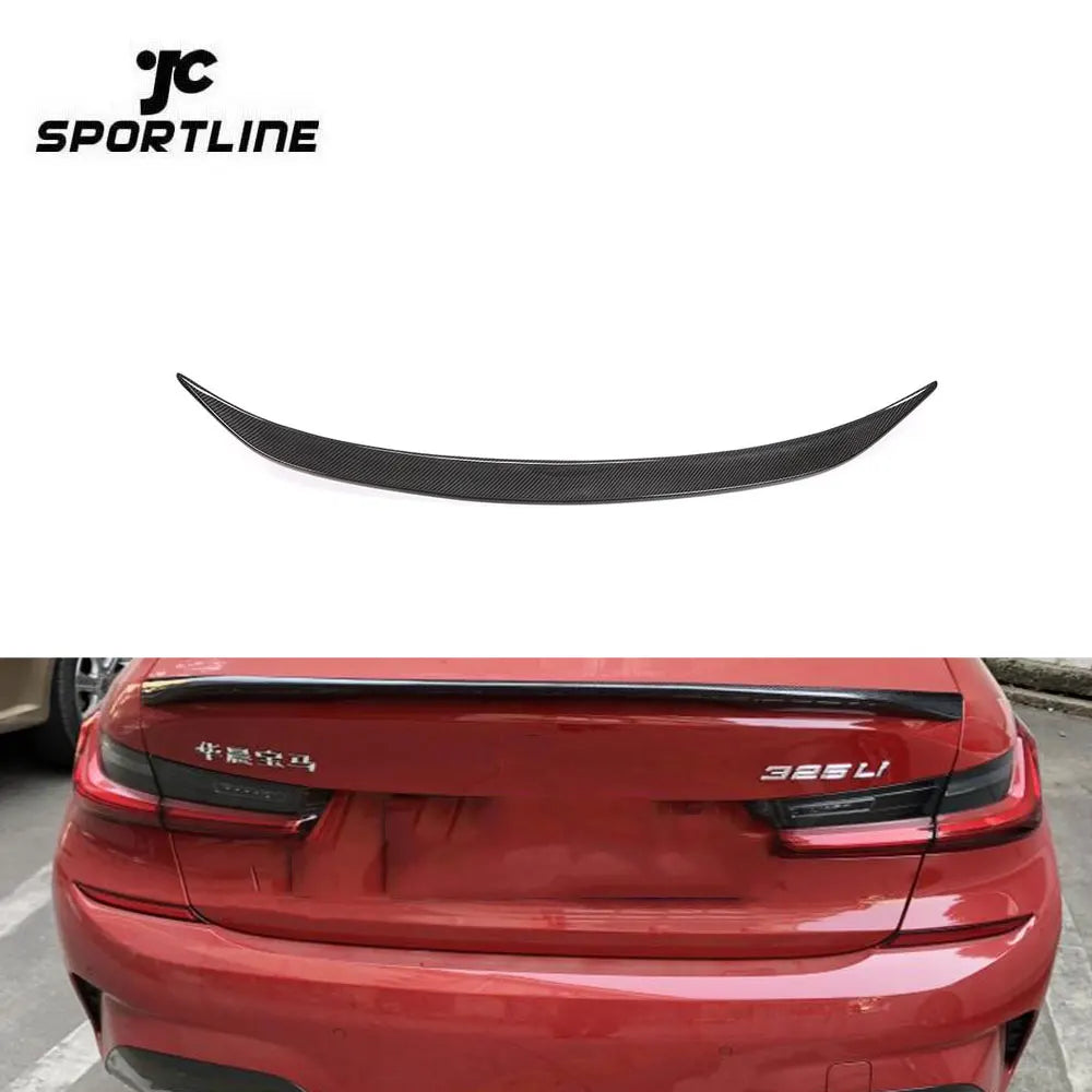 For BMW 3 Series G20 G80 M3 Carbon Fiber Rear Trunk Spoiler Boot Wing Lip