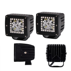 RGB Halo Cubes Led Fog Lights Square Spot Pods Chasing Work Light for Suv Utv Jeep