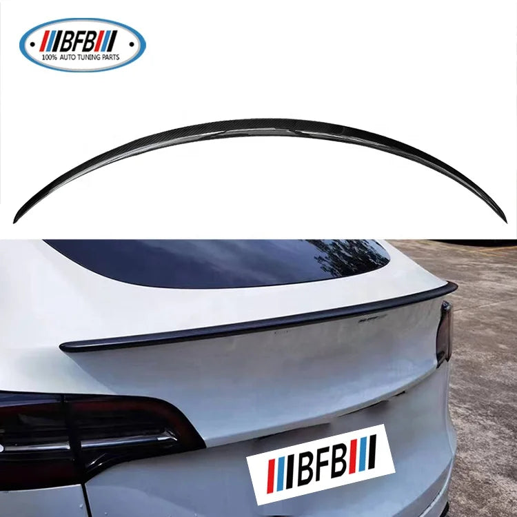 OEM Style Model Y Rear Spoiler Real Dry Carbon Wing Lip Spoiler For Tesla Model Y 2020up