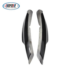 Fiberglass FRP Front Bumper Splitter Flaps Painted Glossy Black For E90 Mtech LCI 2009-2012