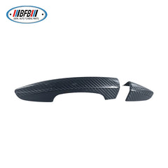 For Ford Mustang 2018up Real Carbon Fiber Dry Sticker Door Handle Cover Car Exterior Accessories