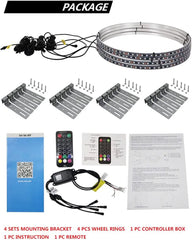 Waterproof 12v Rgb Ring Led Car Wheel Chasing Light for Truck offroad 4x4