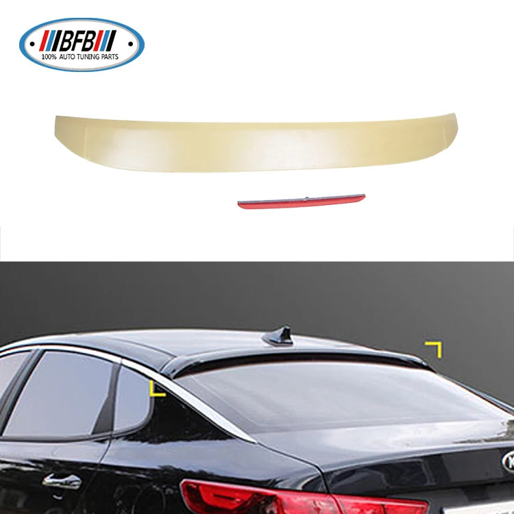 BFB Hot Product ABS Roof  Spoiler Trunk Wing With LED For KIAK5 Top Wing 2014