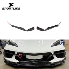 C8 Carbon Front Bumper Canards for Chevrolet Corvette C8 2020-2021