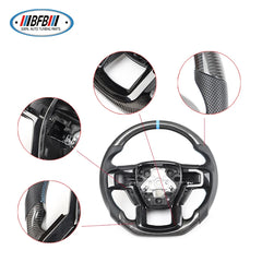 Customized Carbon Fiber With Blue Color Strip Steering Wheel For Ford Raptor FJ150