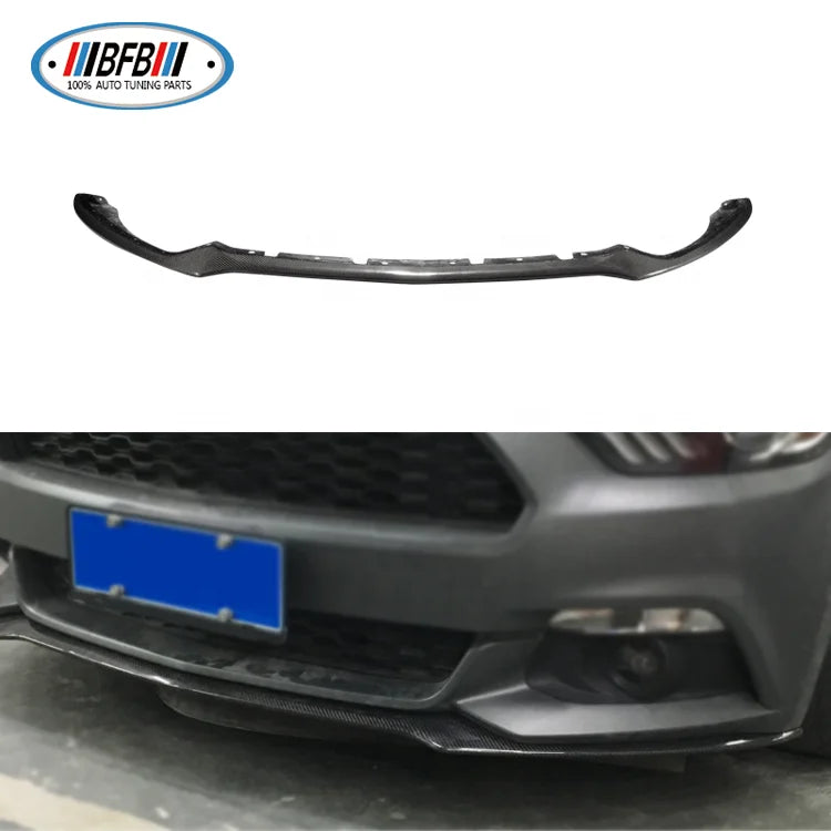 Front lip Carbon Fiber Auto Front Bumper Lip  Fit For Ford Mustang 2015+