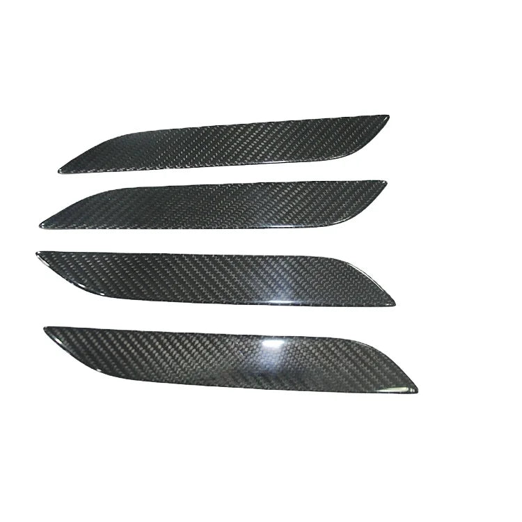 For Tesla Model S 2016-2018 Dry Carbon Fiber car  body Exterior Side Door Handle Cover Panel Protective Trims