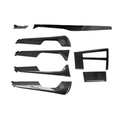 8PCS Carbon Fiber Car Interior Kits For Audi A6 2020-2022 Carbon Dashboard Kits Replacement Style