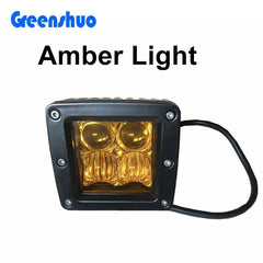 3inch 5D Amber Led Pod Square Work Light 4x4 Offroad  Working Lights