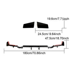 For Nissan Z 400Z 2023 Prepreg Dry Carbon Fiber Rear Bumper Diffuser Lip Spoiler RZ34