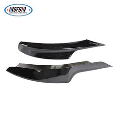 Fiberglass FRP Front Bumper Splitter Flaps Painted Glossy Black For E90 Mtech LCI 2009-2012