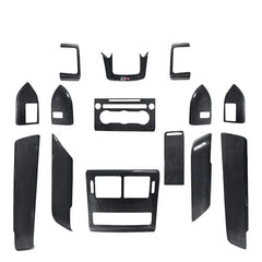 14PCS Real dry Carbon Interior Kits Add On Style Fit For Land Rover Sport 2014-2017