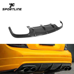 Carbon Fiber Rear Bumper Diffuser Lip For Mercedes Benz W204 C63 AMG 2009-2011