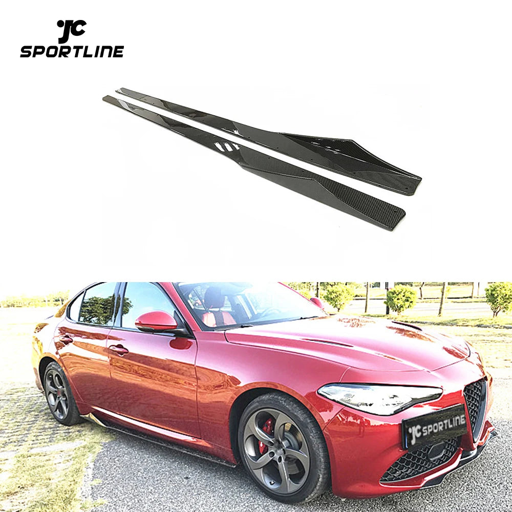 Carbon Fiber Giulia Side Skirts for Alfa Romeo Giulia Sport Sedan 4-Door 2017- 2020