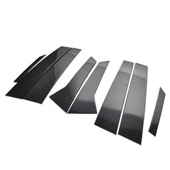 8 PCS Real Carbon Fiber Car Window B-Pillar Mouldings for Porsche Macan 2014-2017 Exterior Trims