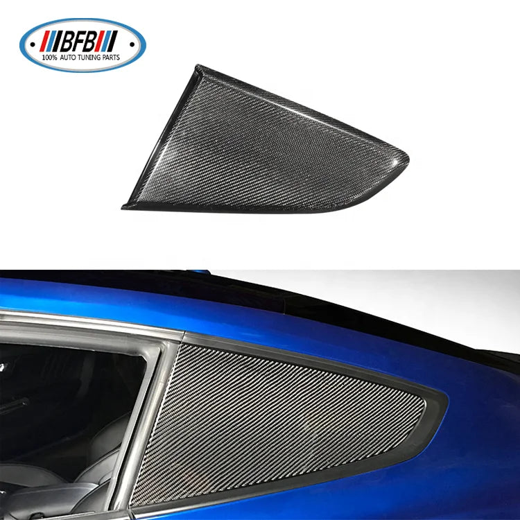 2 PCS Carbon Fiber Rear Window Panels Trim For Mustang 2015+ exterior trims