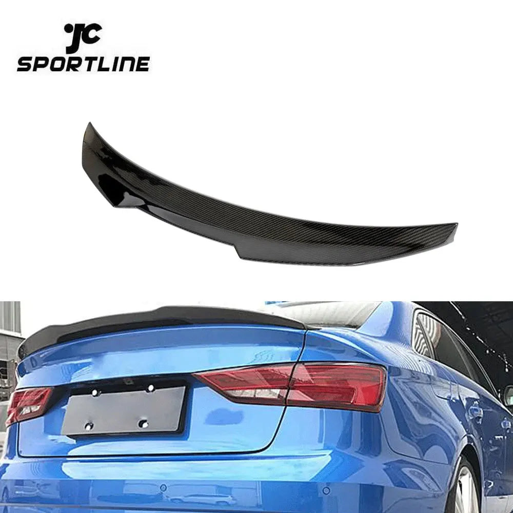 Dry Carbon Fiber RS3 Ducktail Spoiler for Audi A3 8V S3 S Line Sedan 4-Door Sedan 2014-2019