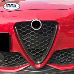 Real Dry Carbon Fiber Front Grill V Frame Cover for Alfa Romeo Giulia Sedan 4-Door 2016-2018