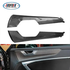 8PCS Carbon Fiber Car Interior Kits For Audi A6 2020-2022 Carbon Dashboard Kits Replacement Style