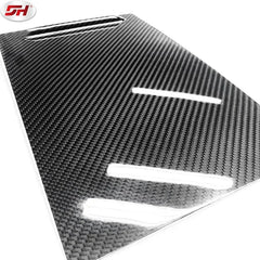 Auto dry carbon fiber central control storage box panel trim replacement for Tesla model X 2018-2022