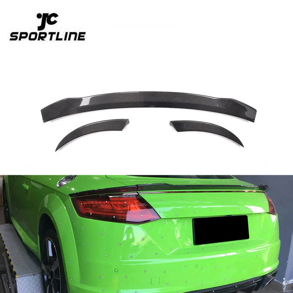 Carbon Fiber Rear Spoiler Wing for Audi TT MK3 Type 8S TTS TTRS TT SLINE 2-Door 2015-2017