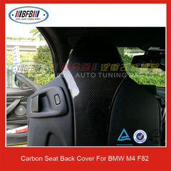 Interior Accessoiress M4 Seat Back Cover 4PCS For BMW F82 M4 Carbon Fiber Backseat Trim Cover