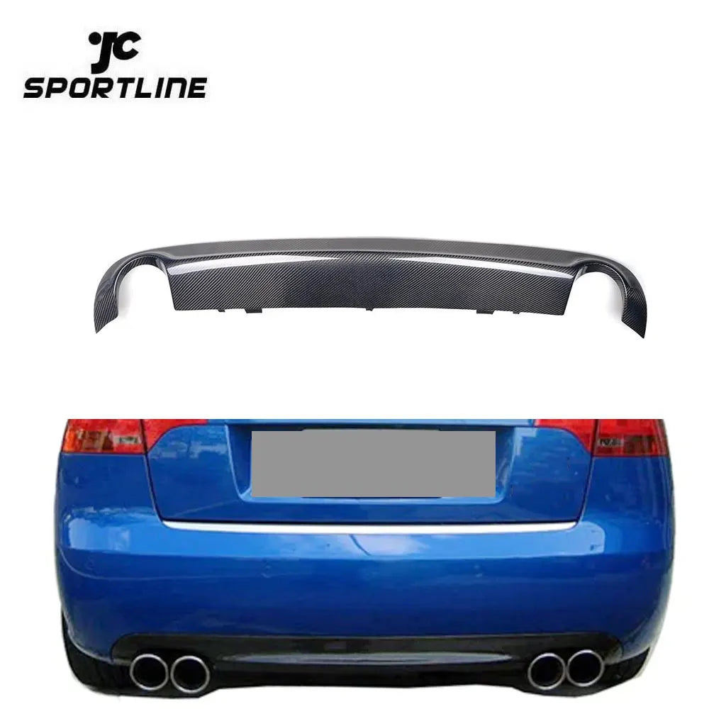 S Style Tuning Aftermarket Auto Carbon Rear Lower Lip Diffuser for Audi A4 B7 06-08