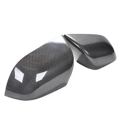 For Tesla Model 3 2018+ Real Dry Carbon Fiber Rearview Mirror Cover 2pcs Sticker Side Mirror Overlay