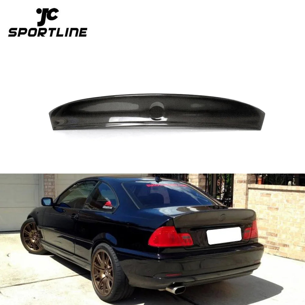 for BMW Carbon Fiber Auto Car Rear Trunk Lip Spoiler for BMW E46 CSL